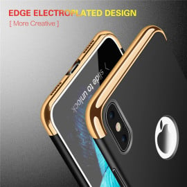 Vaku ® Apple iPhone X / XS Clint Series Ultra-thin Metal Electroplating Splicing PC Back Cover