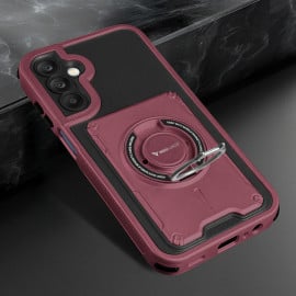 Vaku Luxos ® Samsung Galaxy A55 5G Axion Armor Military Grade Protective Case with Magnetic Ring Holder Kickstand Back Cover