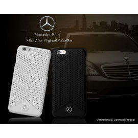 Mercedes Benz ® Apple iPhone 8 Pure Line Perforated Genuine Leather Hard Case Back Cover