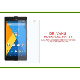 Dr. Vaku ® Micromax Q372 Unite 3 Ultra-thin 0.2mm 2.5D Curved Edge Tempered Glass Screen Protector Transparent
