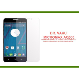 Dr. Vaku ® Micromax AQ500 Ultra-thin 0.2mm 2.5D Curved Edge Tempered Glass Screen Protector Transparent