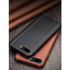 Vorson ® For Apple iPhone 7 Plus Trak Series Sport Textured Leather Dual-Stitching Metallic Electroplated Finish Back Cover