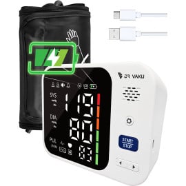 DR VAKU® Rechargeable BP Machine Monitor Digital Fully Automatic Upper Arm Blood Pressure Checking Machine with Talking Function Cuff Kit