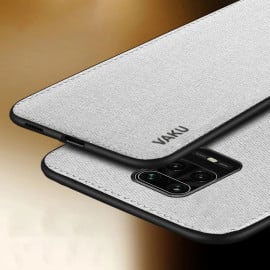 Vaku ® Redmi Note 9 Pro Luxico Series Hand-Stitched Cotton Textile Ultra Soft-Feel Shock-proof Water-proof Back Cover