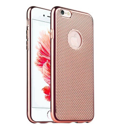 Vaku ® Apple iPhone 6 / 6S Ultra-thin Knit Metal Electroplating Finish Silicon TPU Back Cover