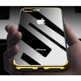 i-Smile ® Apple iPhone 7 Piano Black Bould Series 2K Electroplated Finish Logo Display TPU Back Cover