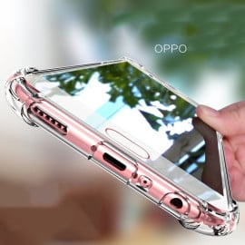 Vaku ® Oppo F3 Plus PureView Series Anti-Drop 4-Corner 360° Protection Full Transparent TPU Back Cover Transparent