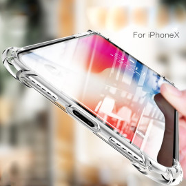 Vaku ® Apple iPhone X / XS PureView Series Anti-Drop 4-Corner 360° Protection Full Transparent TPU Back Cover Transparent