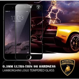 Lamborghini ® Apple iPhone 6 / 6S Official Full Coverage 0.3mm Ultra-thin 9H Hardness with Lamborghini Logo Tempered Glass