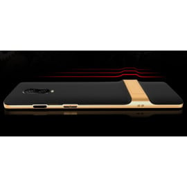 Vaku ® OnePlus 6T Royle Case Ultra-thin Dual Metal + inbuilt Stand Soft / Silicon Case