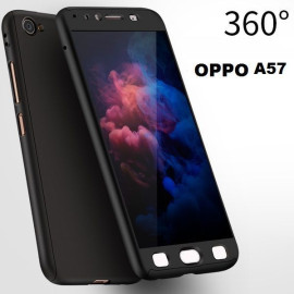 Vaku ® Oppo A57 360 Full Protection Metallic Finish 3-in-1 Ultra-thin Slim Front Case + Tempered + Back Cover