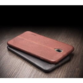 Vaku ® OnePlus 3 / 3T Lexza Series Double Stitch Leather Shell with Metallic Logo Display Back Cover