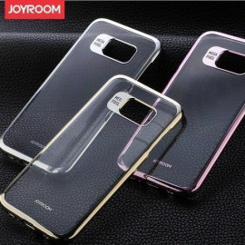 Joyroom ® Samsung Galaxy S7 Edge Transparent Full-View Protective Metal Electroplating Finish PC Back Cover