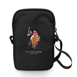 US Polo Assn ®  Embroidery Collection Premium Nylon Wallet Sling Bag - Black