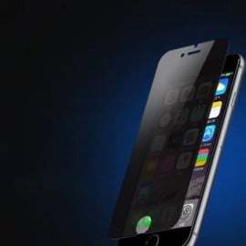 Dr. Vaku ® IPhone 7 Plus Anti-Peeping Light Reflecting Privacy Full Screen Tempered Glass-Jet Black