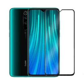 Dr. Vaku ® Redmi Note 8 Pro 5D Curved Edge Ultra-Strong Ultra-Clear Full Screen Tempered Glass-Black