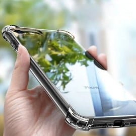 Vaku ® Apple iPhone SE 2020 Gorilla Glass PureView Series Anti-Drop 4-Corner 360° Protection Full Transparent TPU Back Cover Transparent