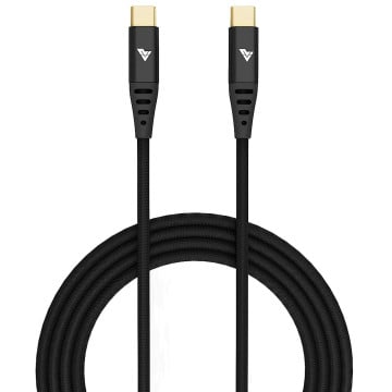 DR VAKU ® DURATUF GOLD PLATED 65W Type-C to Type-C 1.5m Fast Charging Cable 480 MBPS Data Transfer Speed Compatible for Apple iPhone 15 / 15 Pro / 15 Pro Max / 15 Plus