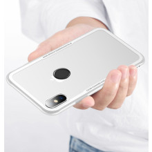 Vaku ® Xiaomi Redmi Note 5 Pro GLASSINO Luxurious Edition Ultra-Shine Silicone Frame Ultra-Thin Case Transparent Back Cover