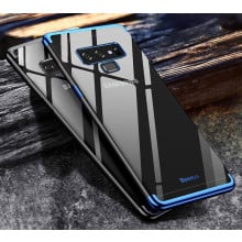 BASEUS ® Samsung Galaxy Note 9 CAUSEWAY Series Electroplated Shine Bumper Finish Full-View Display + Ultra-thin Transparent Back Cover