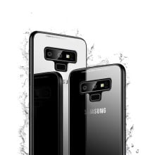 Vaku ® Samsung Galaxy Note 9 Club Series Ultra-Shine Luxurious Tempered Finish Silicone Frame Thin Back Cover