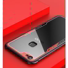 Vaku ® Vivo V7 GLASSINO Luxurious Edition Ultra-Shine Silicone Frame Ultra-Thin Case Transparent Back Cover