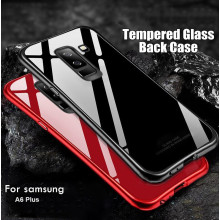 Vaku ® Samsung Galaxy A6 Plus (2018) Club Series Ultra-Shine Luxurious Tempered Finish Silicone Frame Thin Back Cover