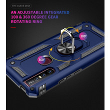 Vaku ® Vivo V15 Hawk Ring Shock Proof Cover with Inbuilt Kickstand