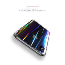 Vaku ® Apple iPhone XS rainbow Shine Heat-Dissipating Glass Shock-Proof Back Cover