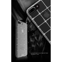 VAKU ® Apple iPhone 7 Plus Glittery Clear Series transparent TPU with self-patterned glittery design back cover