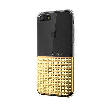 Vaku ® Apple iPhone 8 Revive Series 4D Effect Shine Metal Electroplated Dual-Fusion Transparent TPU Back Cover