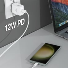 DR VAKU ® VOLTPRO 12W Charger USB A Fast Adapter With USB-A to Type-C Cable Combo