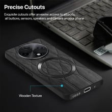 Vaku ® Oppo F27 Pro Plus 5G Diamond Plume Pattern Magnetic Magsafe Matte Soft-Touch Texture Back Cover