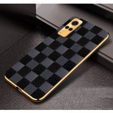 Vaku ® Vivo Y53s Cheron Leather Electroplated Soft TPU Back Cover