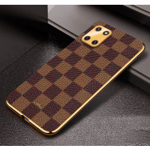 Vaku ® Samsung Galaxy Note 10 Lite Cheron Series Leather Stitched Gold Electroplated Soft TPU Back Cover