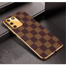 Vaku ® Samsung Galaxy S10 lite Cheron Series Leather Stitched Gold Electroplated Soft TPU Back Cover