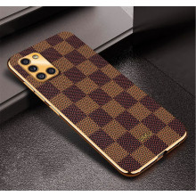 Vaku ® Samsung Galaxy A31 Cheron Series Leather Stitched Gold Electroplated Soft TPU Back Cover