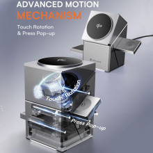 Eller Sante ® 3-in-1 Gyro Charge 23W Magnetic Wireless MagSafe Charger for iPhone 17/17 Air/17 Pro/Max, 16/15/14/13/12, AirPods & iWatch Series