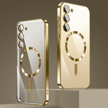 Vaku ® Samsung Galaxy S22 Plus Luxury Electroplated Magnetic Magsafe Camera Protection TPU Back Cover Case