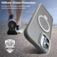 eller santé ® Apple iPhone 16 Ariston Kickmag Cover with Magnetic Alloy Ring Metal Kickstand Camera Protector Shockproof Back Cover