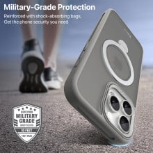 Vaku Luxos ® Apple iPhone 16 Pro Ariston Kickmag Cover with Magnetic Alloy Ring Metal Kickstand Camera Protector Shockproof Back Cover