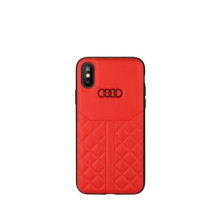 AUDI ® For Apple iPhone XS Max Exquisite Lattice Design Leather Audi Back Cover