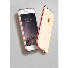 MeePhone ® For Apple iPhone 6 Plus / 6S Plus Noble Series Metal Electroplating Bumper Transparent Back Cover