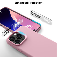 eller santé ® Apple iPhone 16 Pro Max Liquid Silicone Case: Shockproof Soft-Touch Back Cover | MagSafe Ready | Anti-Scratch Microfiber Lining