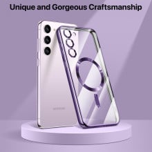 Vaku ® Samsung Galaxy S23 Luxury Electroplated Magnetic Magsafe Camera Protection TPU Back Cover Case
