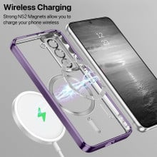 Vaku ® Samsung Galaxy S22 Luxury Electroplated Magnetic Magsafe Camera Protection TPU Back Cover Case