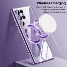 Vaku ® Samsung Galaxy S23 Ultra Luxury Electroplated Magnetic Magsafe Camera Protection TPU Back Cover Case