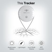Vaku Luxos® ORLOK Tag Air GPS Tracker Smart Tag Item Finder Keychain for Luggage, Pets, Bag Compatible with Apple Find My App MFi Certified with Replaceable Battery