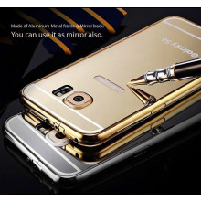 Xuenair ® Samsung Galaxy S6 Mirror Finish Ultra Slim Metal Electroplating Arc Aluminium Bumper + Back Cover