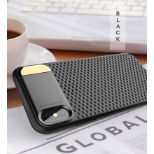 Joyroom ® Apple iPhone X Perforated Heat Dissipation Series with inbuilt Aluminium Metal Stand Thin Case Back Cover